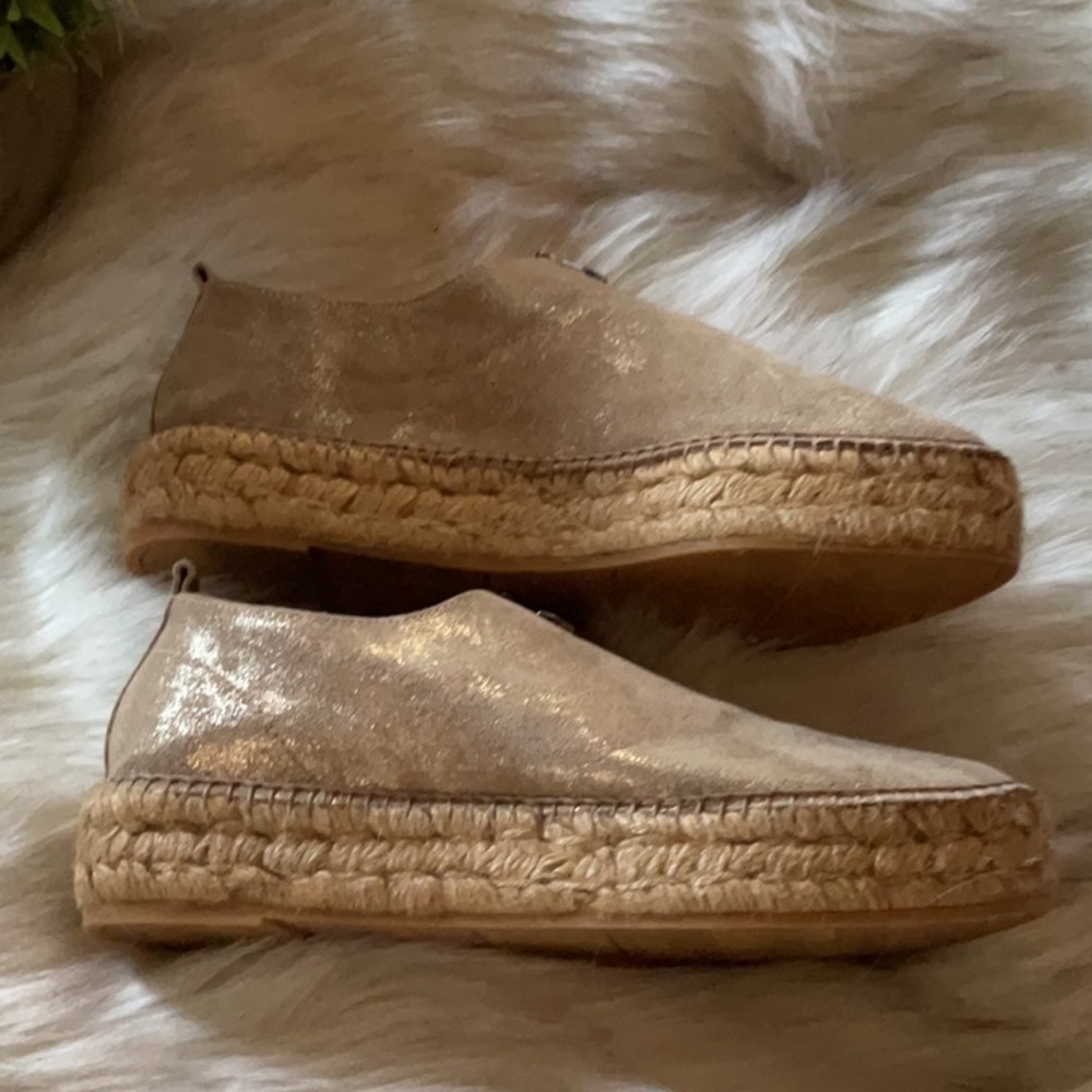 Eric Michael Leather Platform Espadrilles - image 5